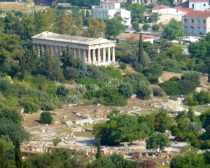 Hefestus-Temple-from-the-slope-of-Acropolis-and-Ancient-Agora