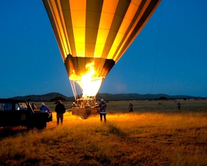 Filling the Hot Air Balloon